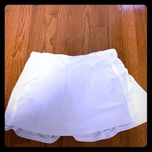 Lululemon pace rival skirt skort white 6 Tall